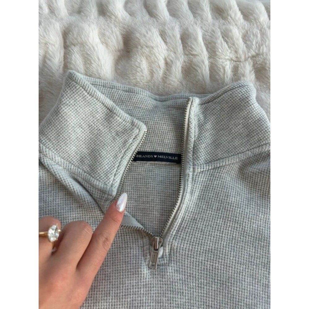 brandy Melville gray quarter zip
